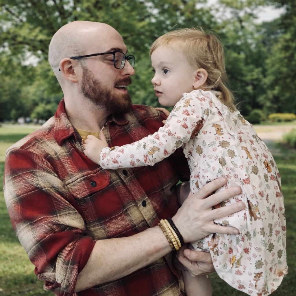 Martin Rooke and his daughter