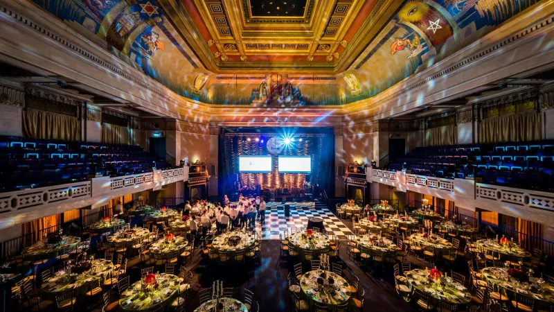 Hire the Grand Temple for corporate party at Freemasons Hall in London