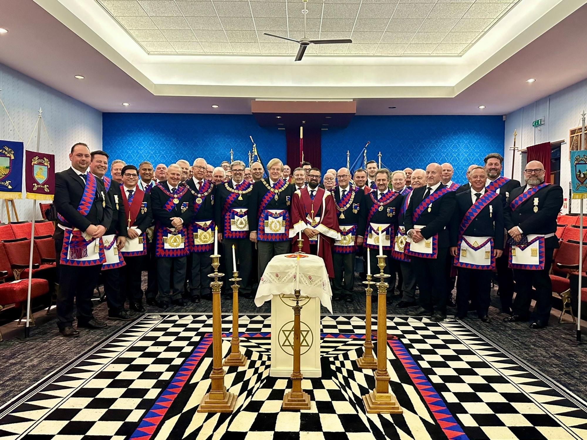 A special night for Northumberland Freemasonry as the Carville Chapter Exalted eight candidates together