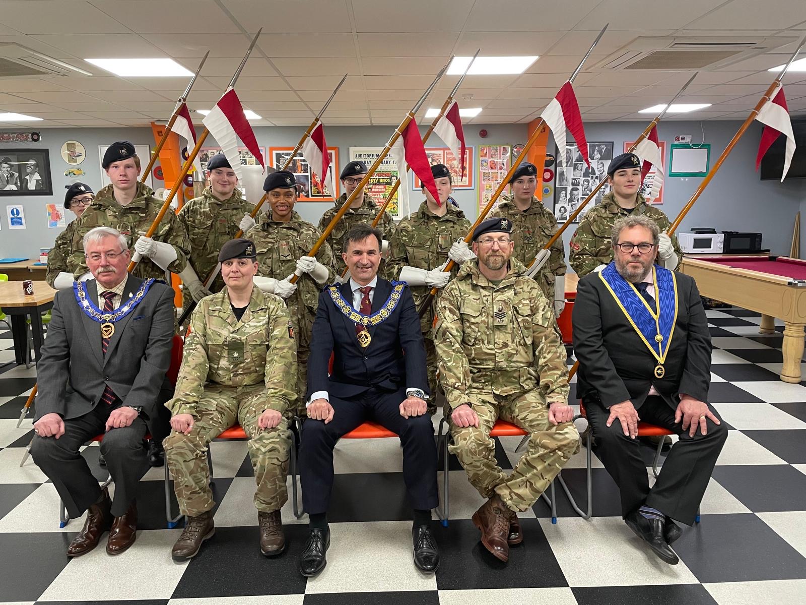 Suffolk Freemasons donate ceremonial Lances to Army Cadets