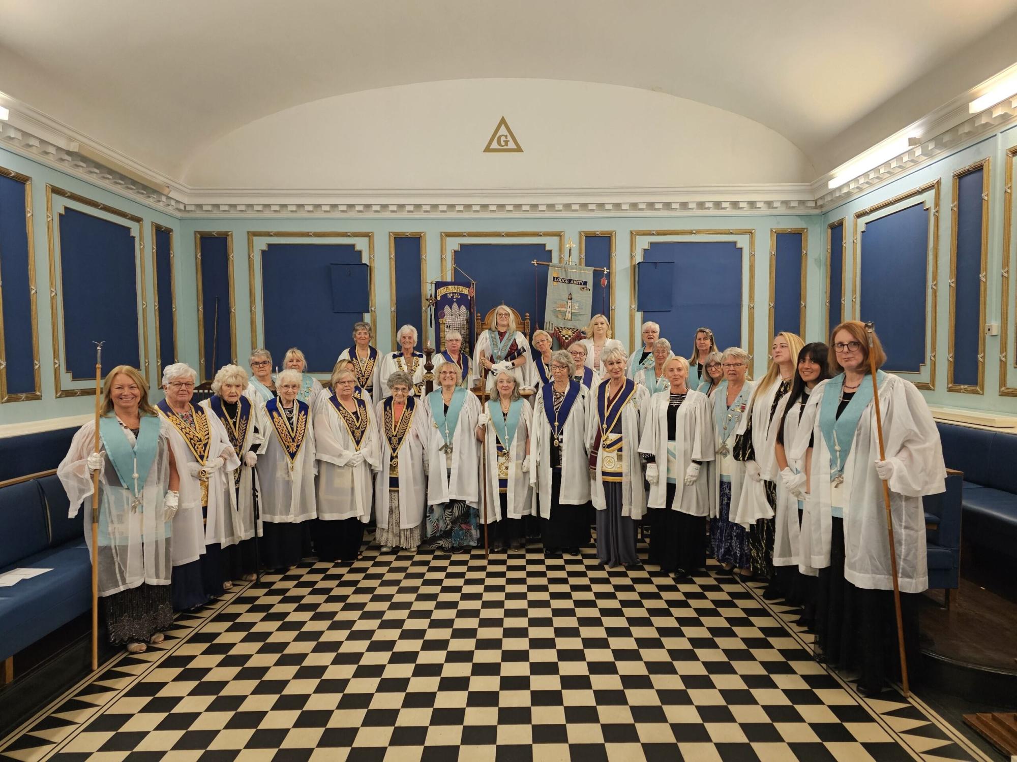 Female Freemasons meet at Birkenhead for the first time.