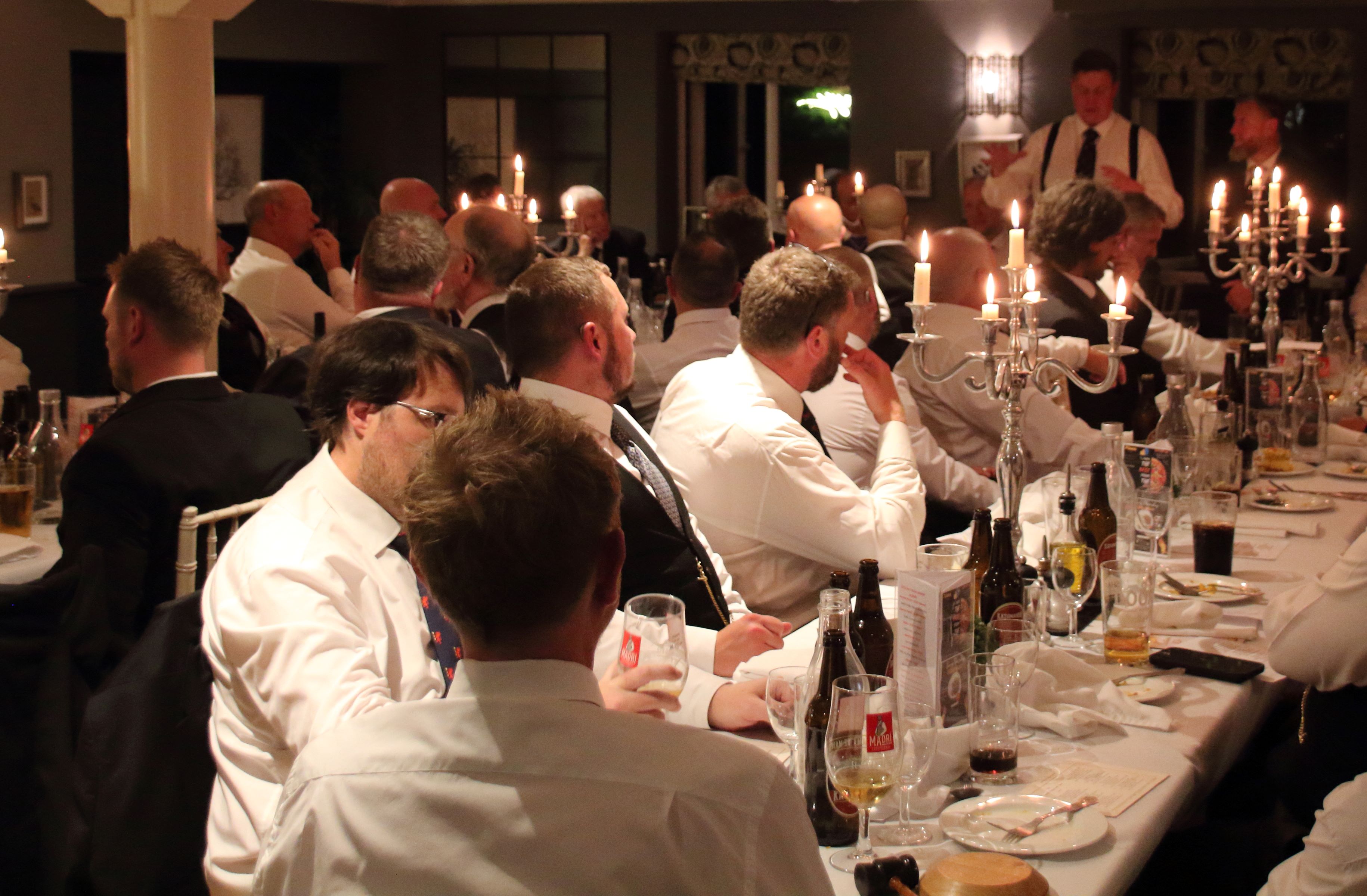 Somerset Freemasons celebrate 10 years of their light blues club with an initiation