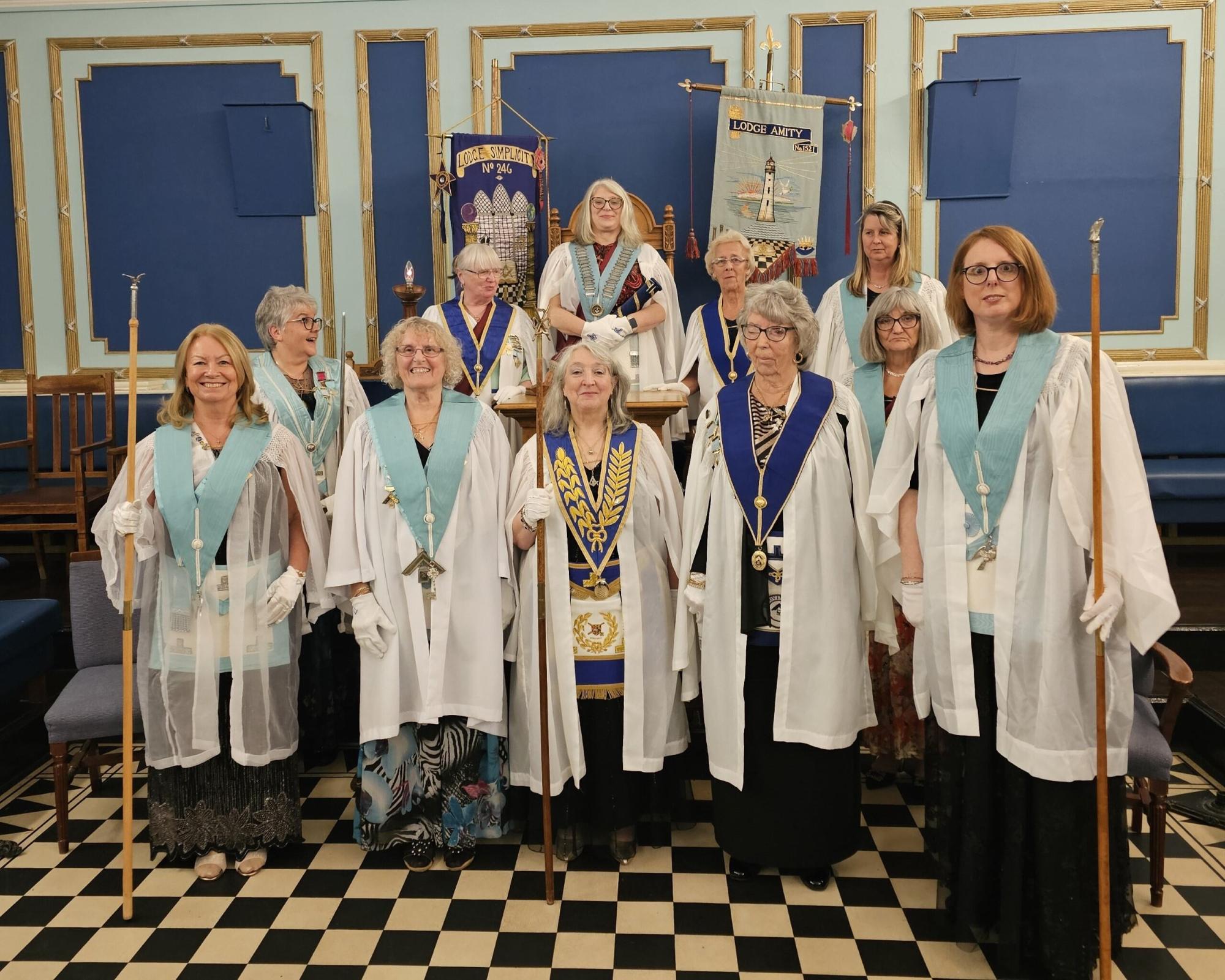 Female Freemasons meet at Birkenhead for the first time.