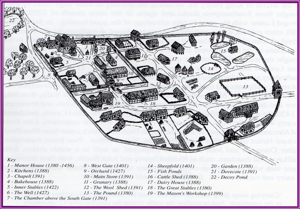 Map from Medieval record of Kingston Lacy