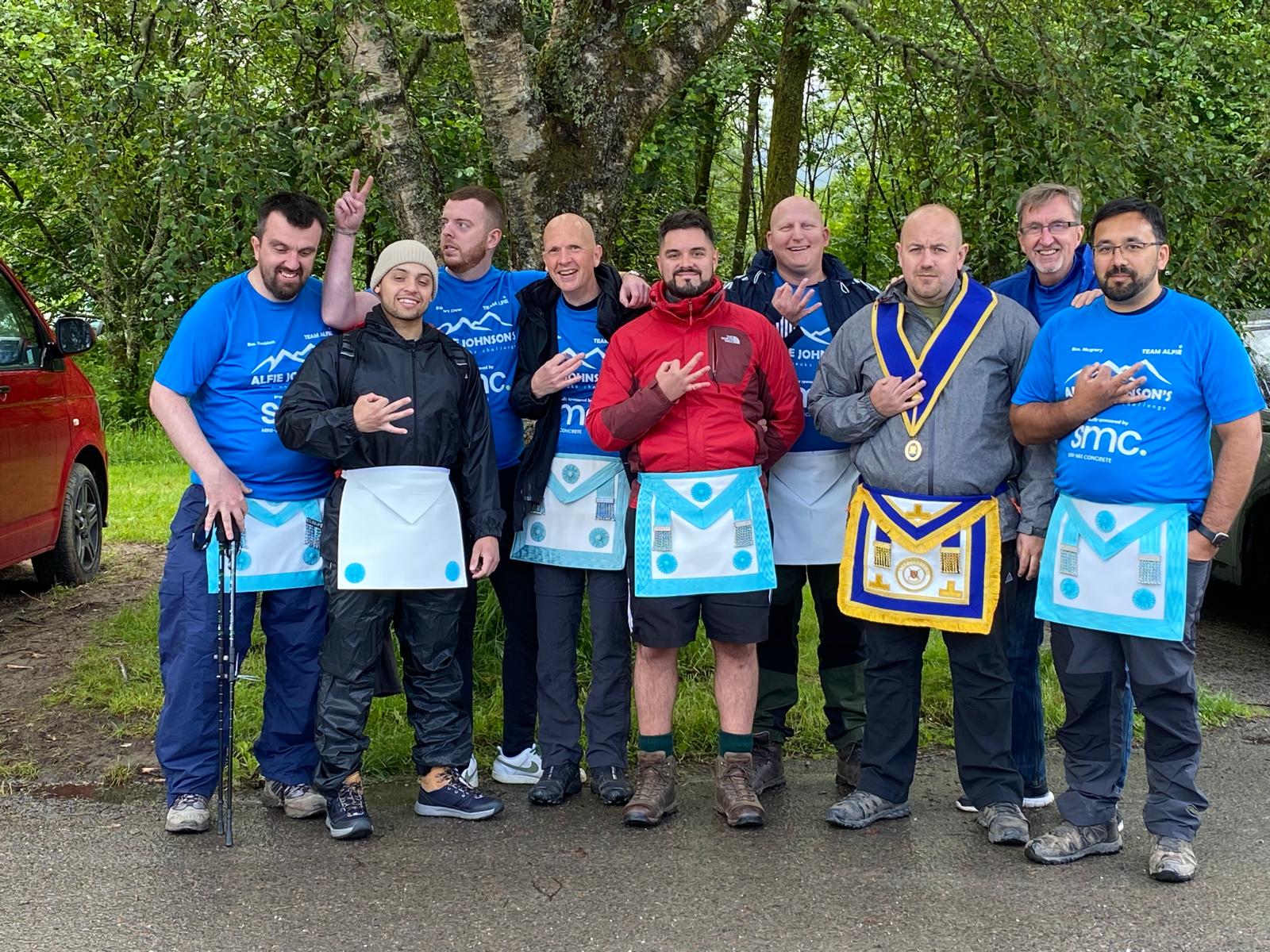 Staffordshire freemasons wearing regalia