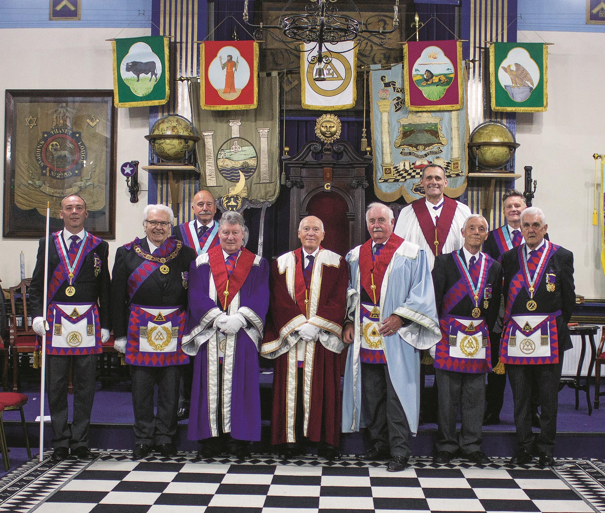 Members of Culver Chapter in their regalia