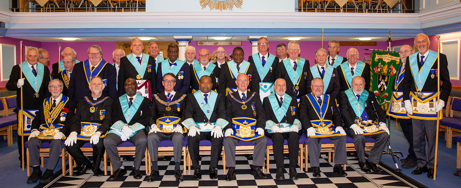 Sergeant Major Johnson Beharry VC, COG at his Installation as Master of a Freemasons Lodge, wearing his regalia