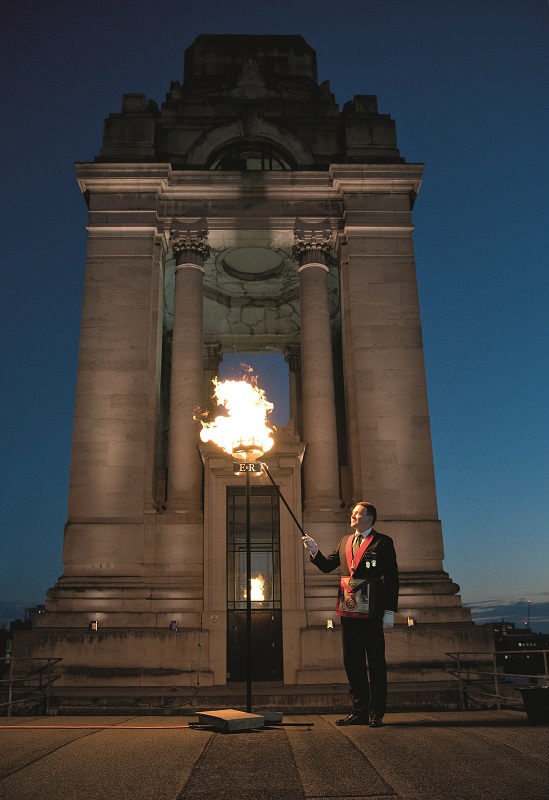 Jubilee beacon on the rooftop at Freemasons' Hall