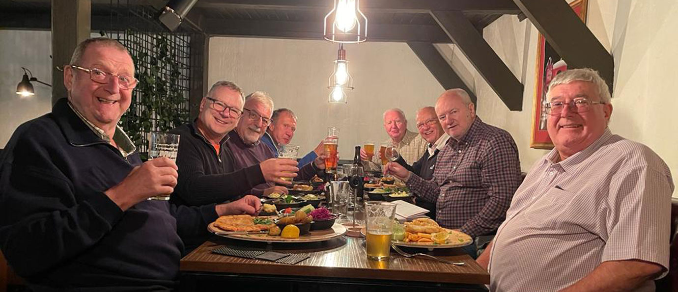 West Lancashire Freemasons having dinner in Vilnius