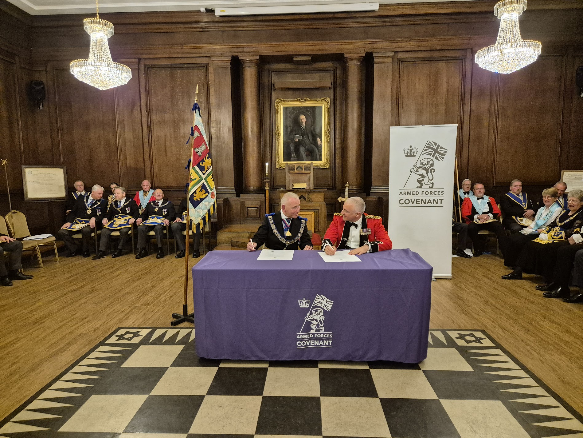 East Lancashire Freemasons sign the Armed Forces Covenant, a significant step in its ongoing support for the British Armed Forces.