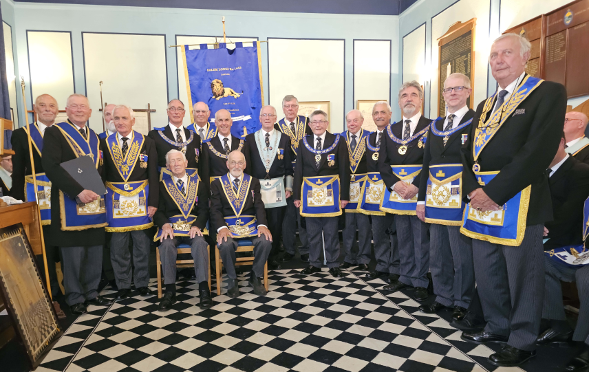 Salem Lodge and their new banner