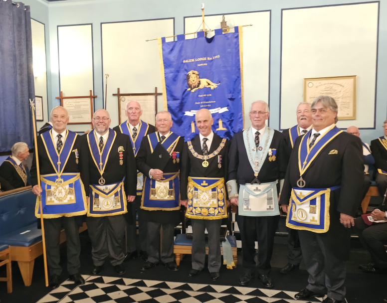 Salem Lodge and their new banner