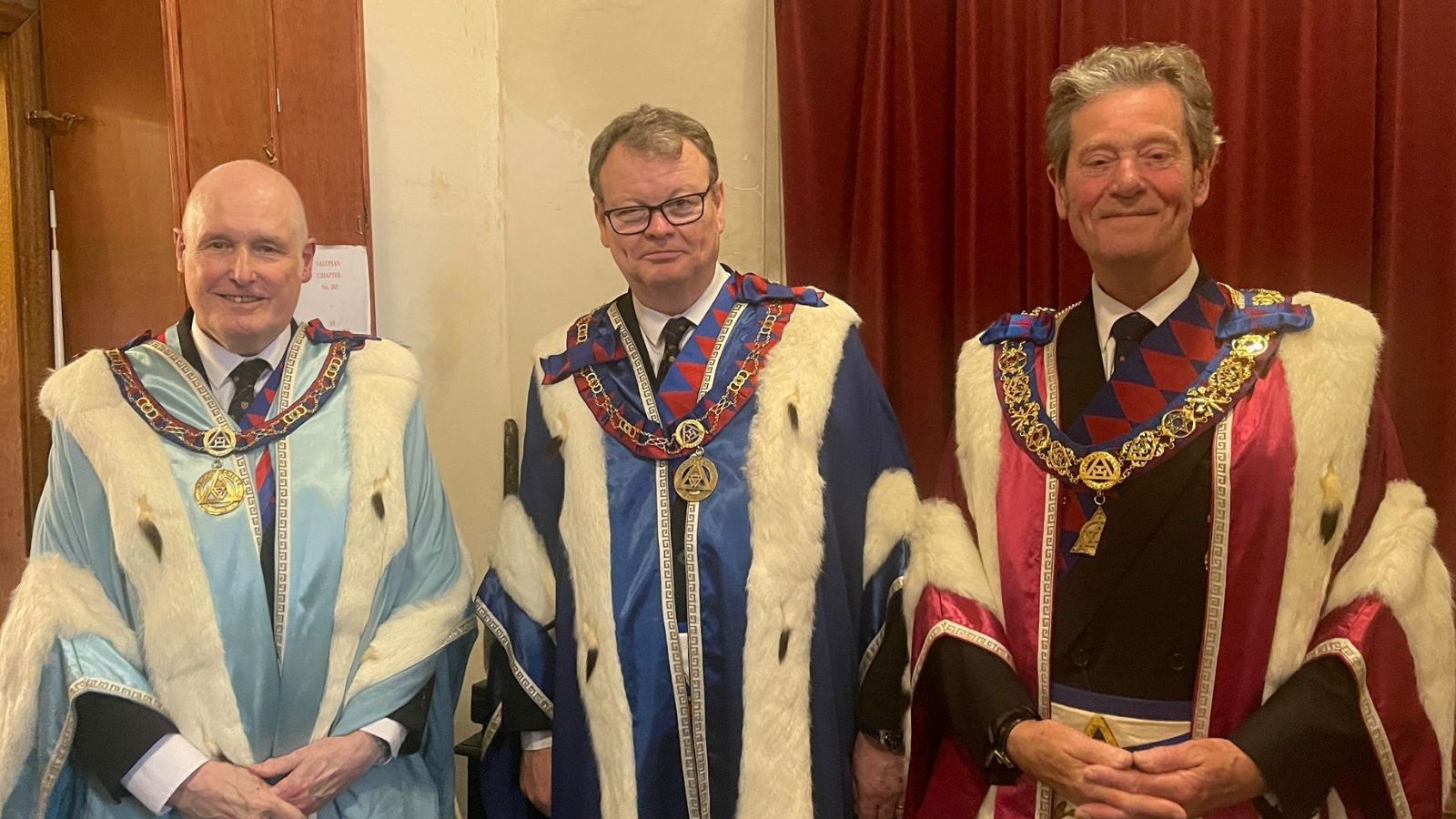 The Three Provincial Grand Principals of Shropshire in the masonic regalia