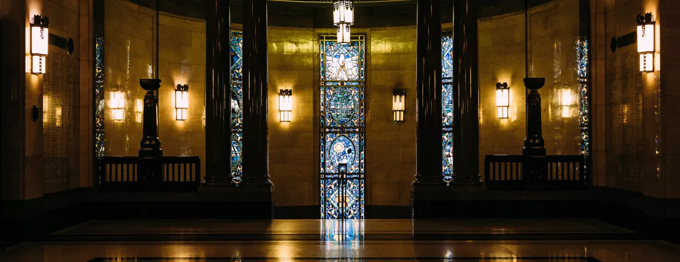 Grand Temple in Freemasons' Hall in London