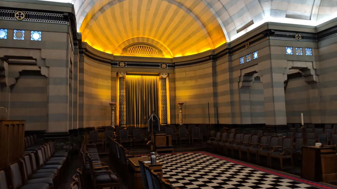 Lodge room in Freemasons' Hall