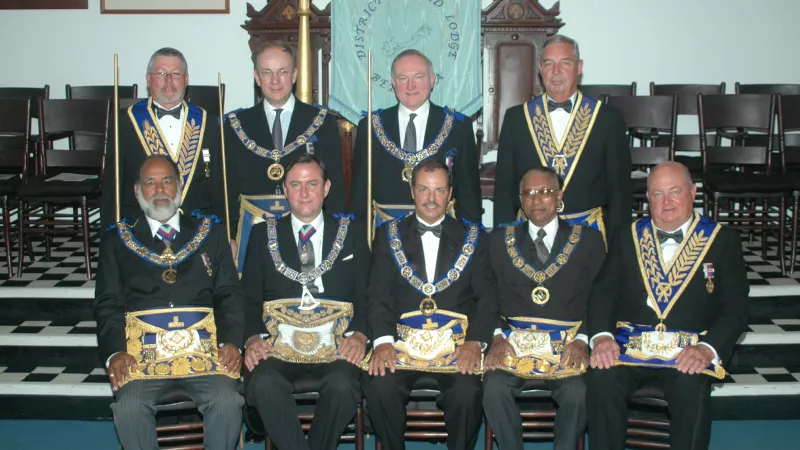 Freemasons at the Consecration of the District Grand Lodge of Bermuda in 2006