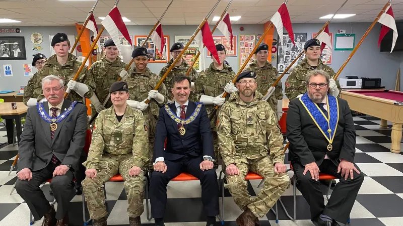 Suffolk Freemasons donate ceremonial Lances to Army Cadets