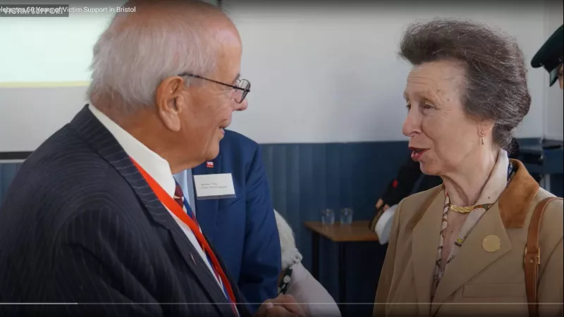 Francis Wakem speaking to HRH The Princess Royal