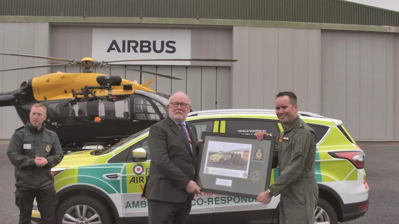 North Wales Freemasons donated £11,000 to buy a Ford Kuga for RAF Valley Co-Responders Team 