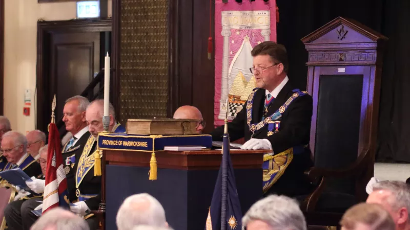 Warwickshire Provincial Grand Lodge, Ruler of Warwickshire Freemasons Philip Hall announced the new Warwickshire Freemasons Charitable Foundation 