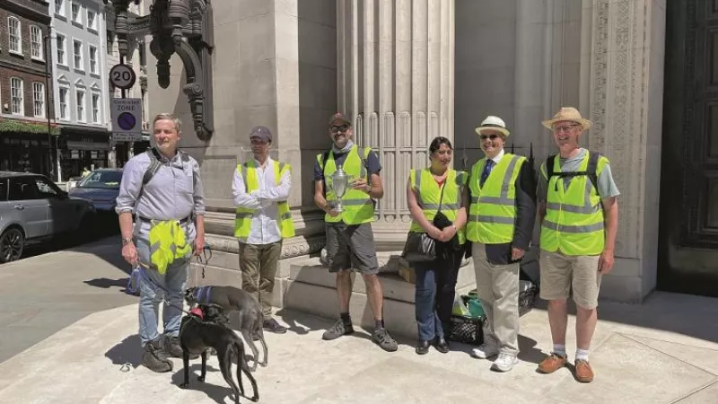 Start of the walk at Freemasons' Hall